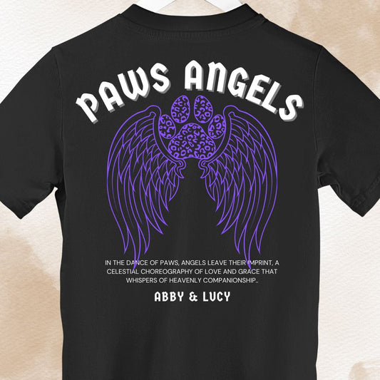 Paws Angels Backprint personalisiert - Unisex T-Shirt
