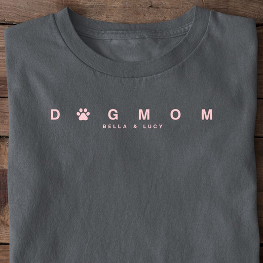 Dogmom Modern Edition Shirt - personalisierter Hundename