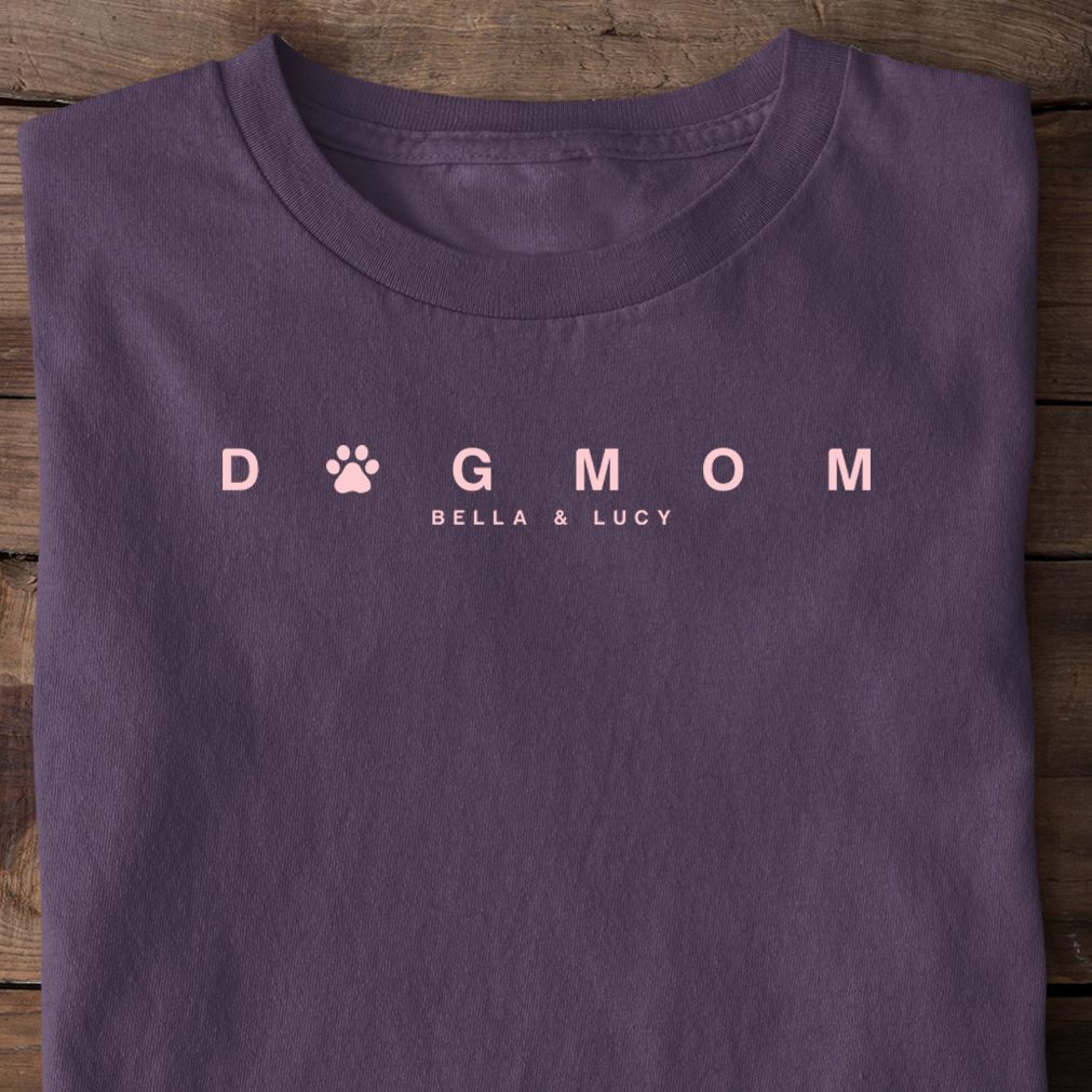 Dogmom Modern Edition Shirt - personalisierter Hundename