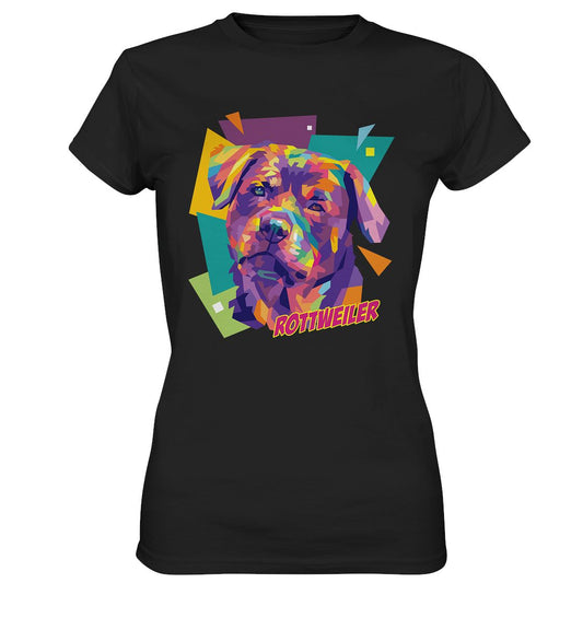 Pop-Art Style Rottweiler - Ladies Premium Shirt