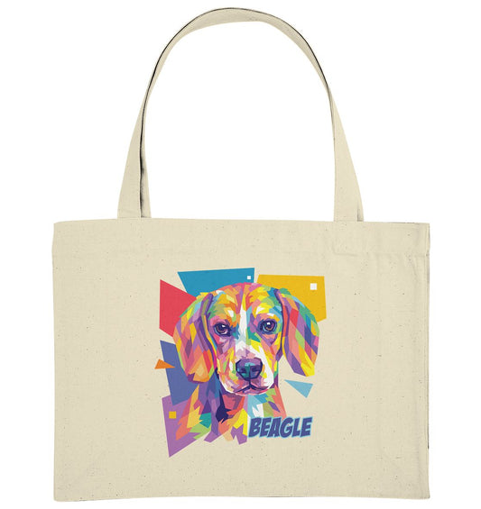 Pop-Art Style Beagle - Organic Shopping-Bag